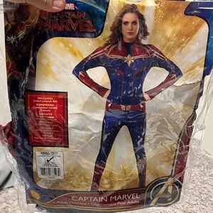 Marvel Captain Marvel Costume in Red, Blue, and Gold